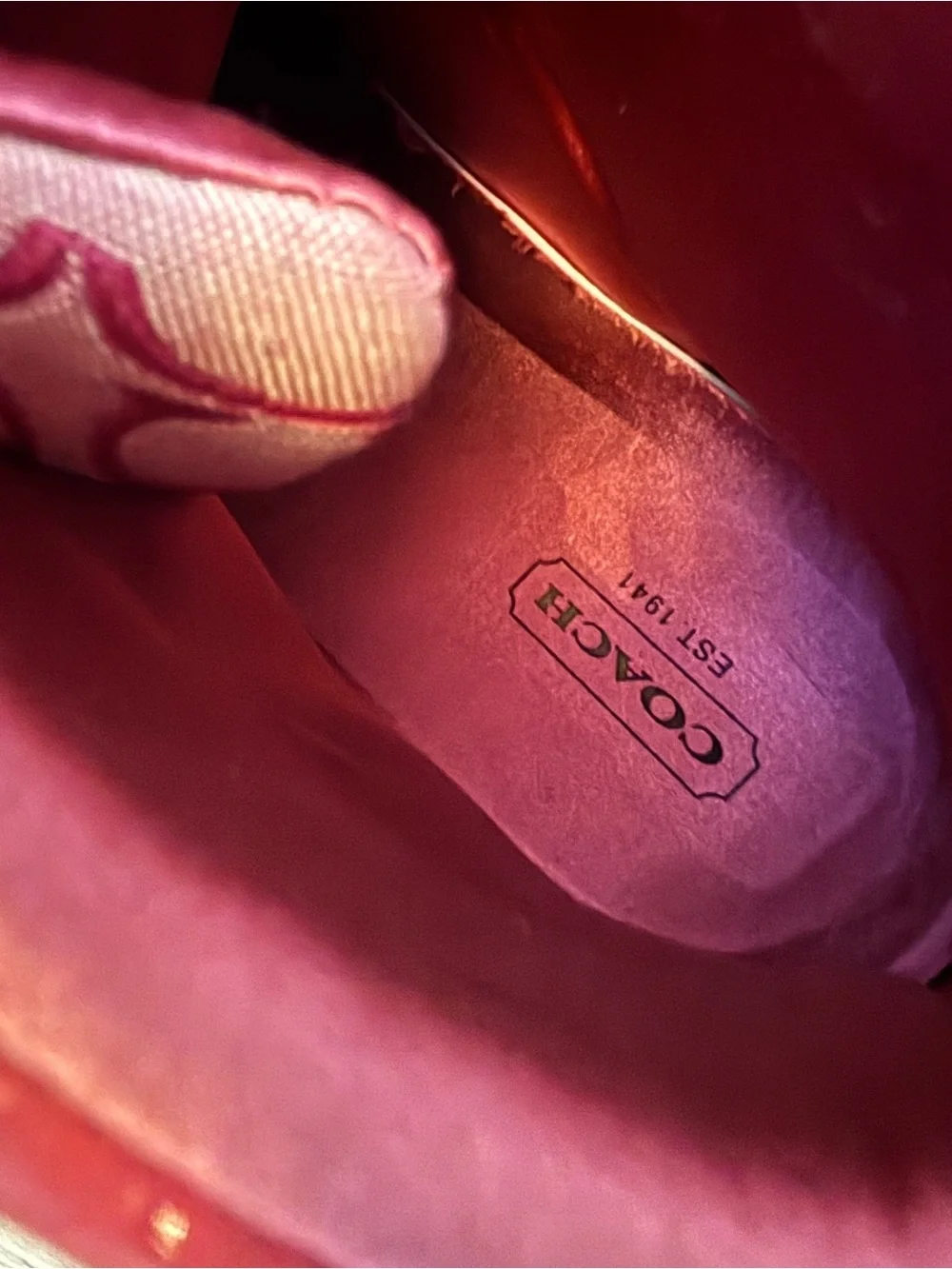 [NWOT] Coach Pink High-Top Sneakers with White Laces